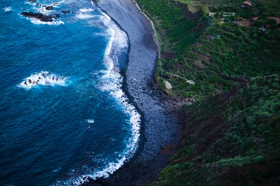 的俯瞰海滩
